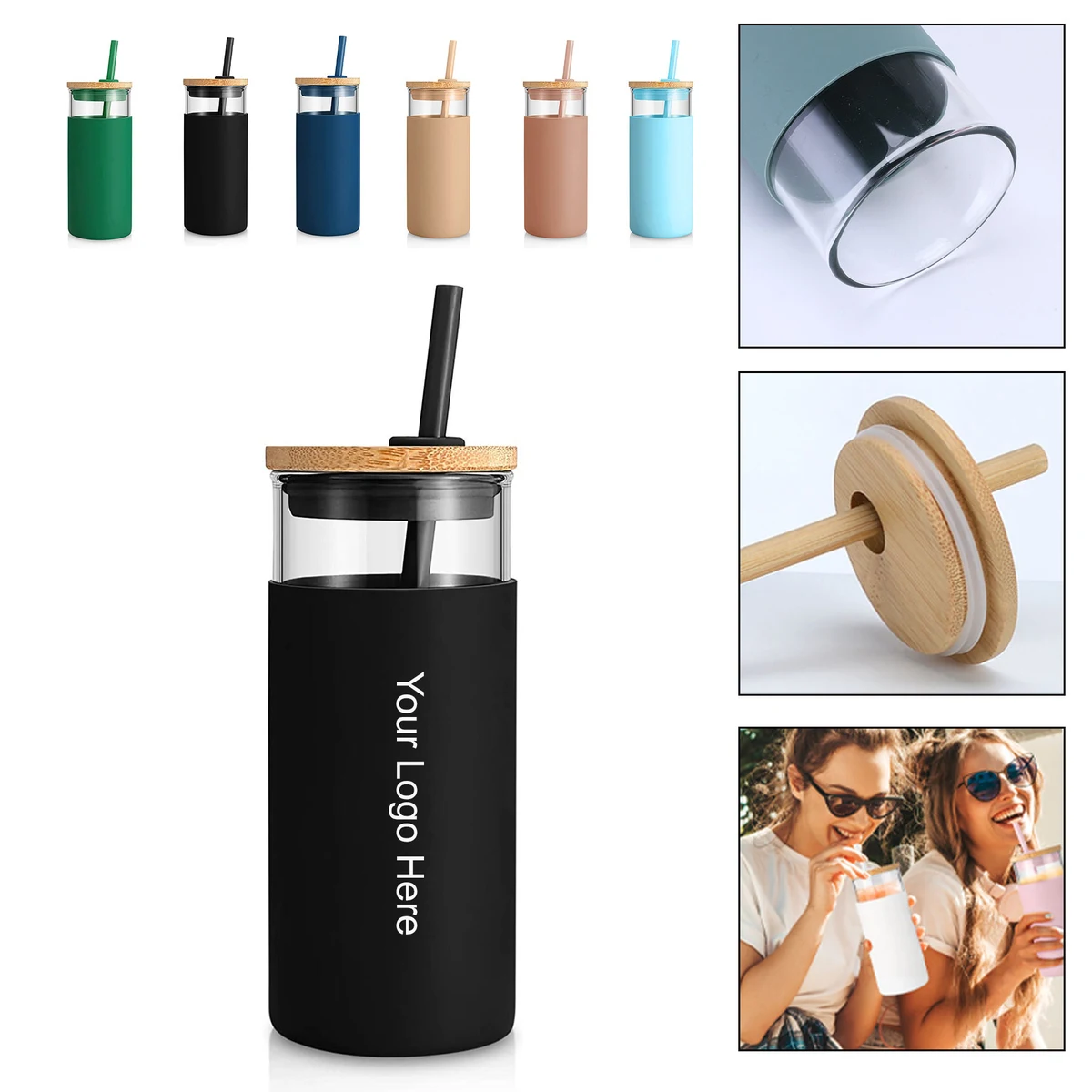 Straw Silicone Water Bottle 1