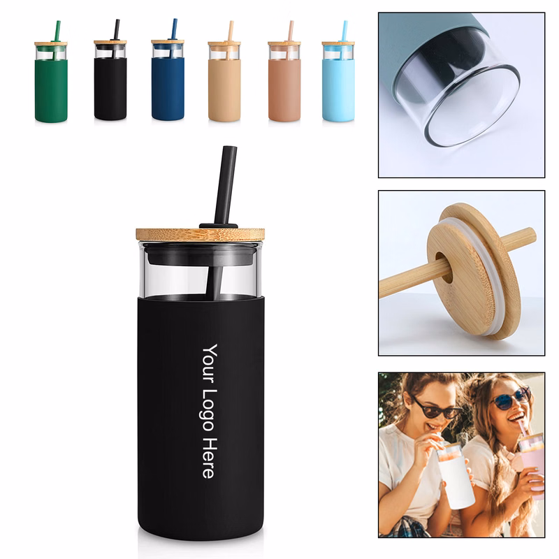 Straw Silicone Water Bottle