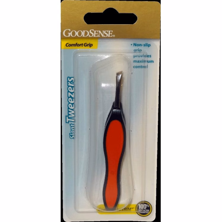 GoodSense Slant Tip Tweezers - Red Comfort Grip