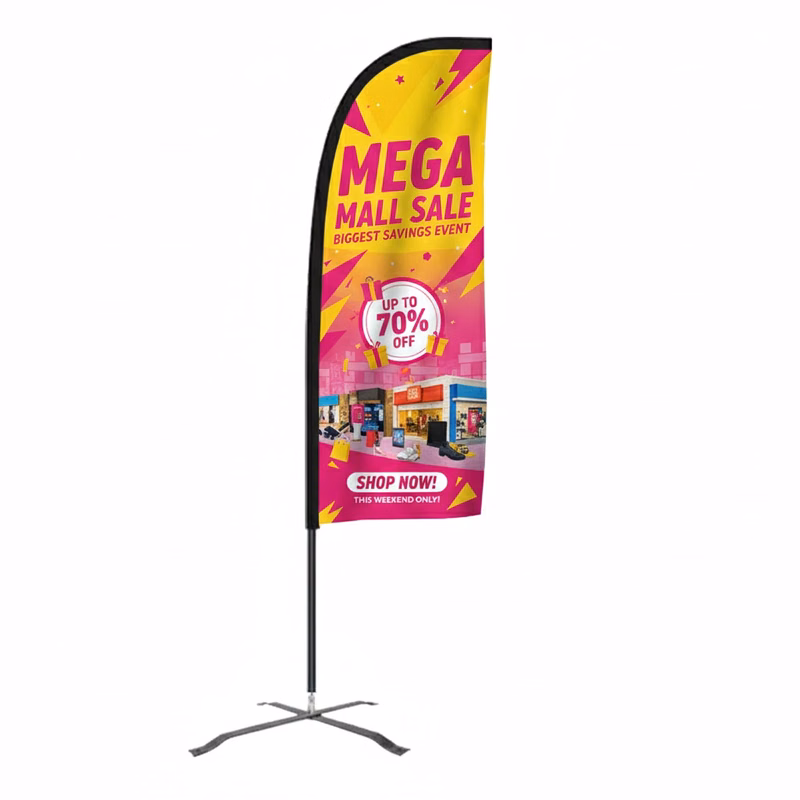 Flex Banner™ LX Feather Flag with Pole, Single-Sided 7' Outdoor Banner