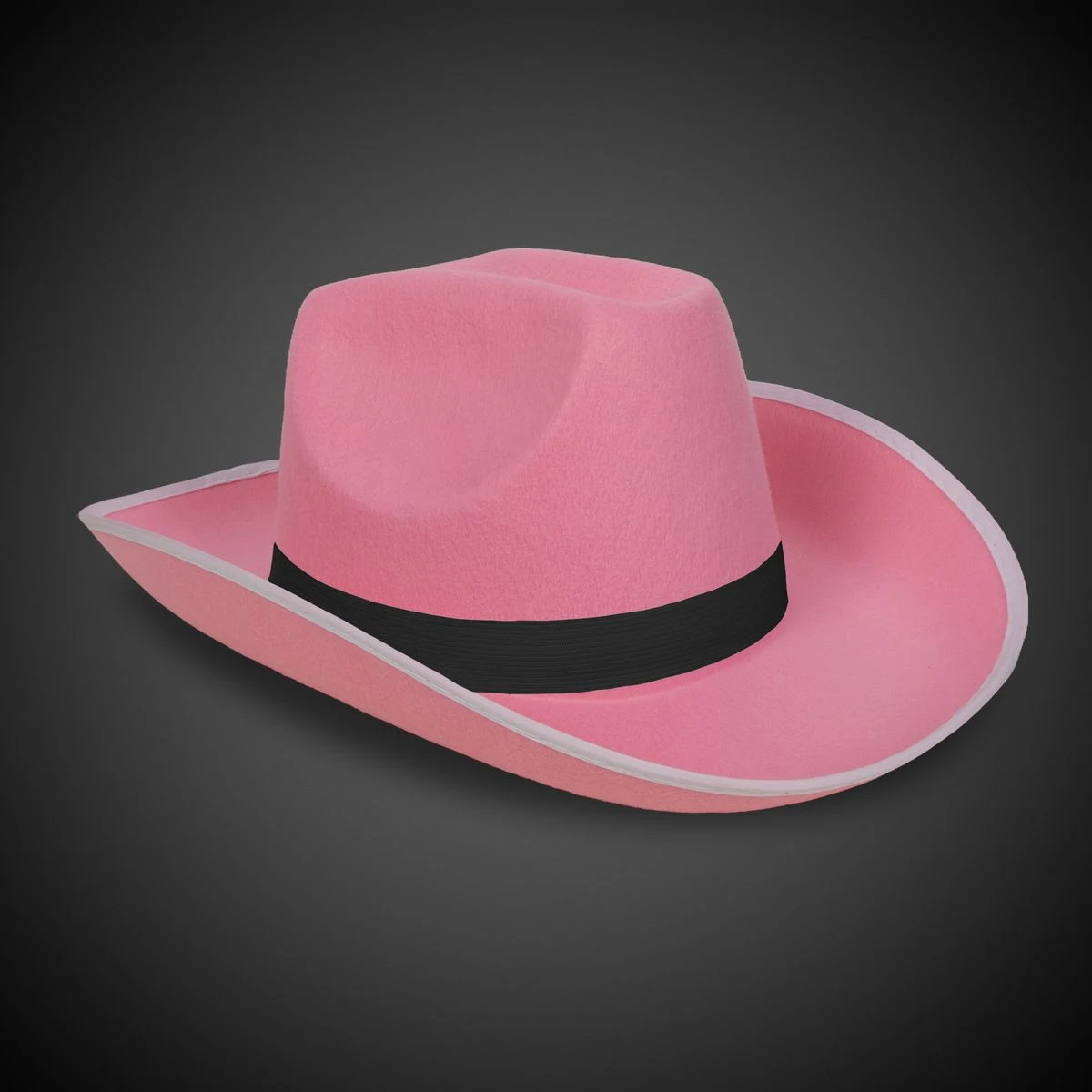 Pink Cowboy Hat with Black Band(Imprinted) 1