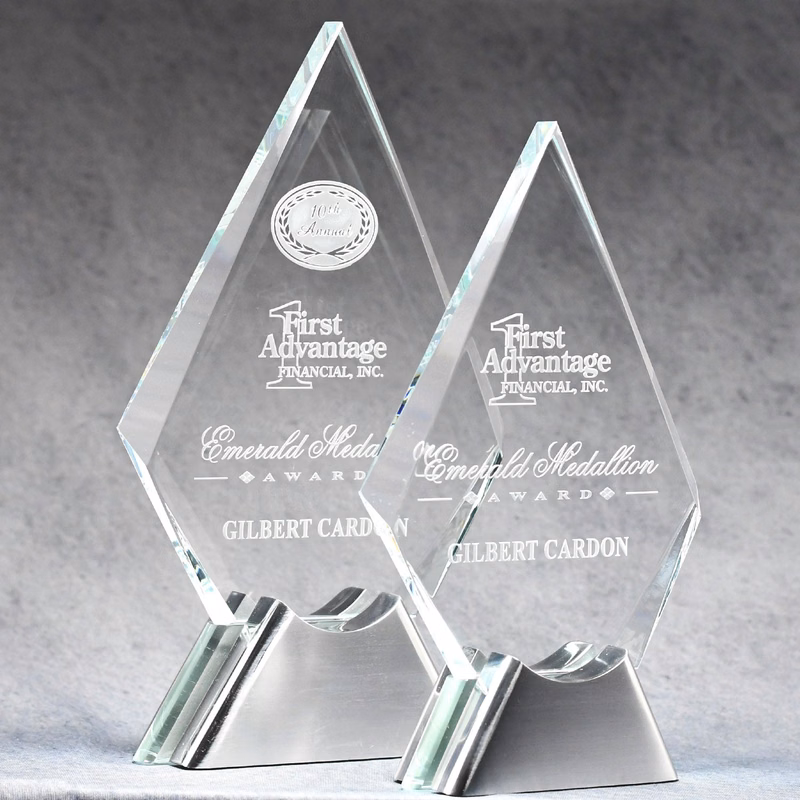 Crystal Diamond On Chrome Stand