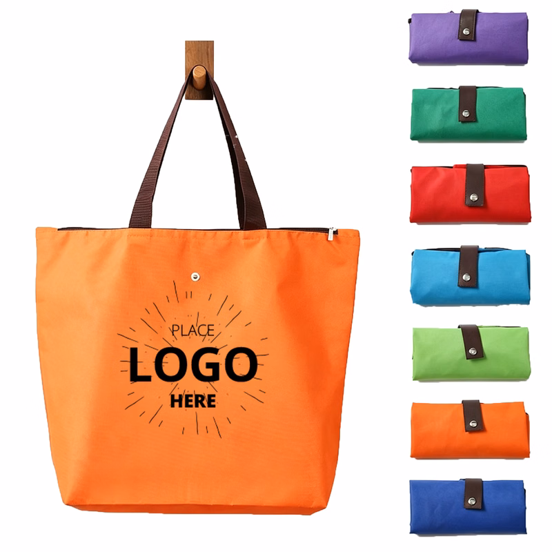 Foldable Zipper Shopping Tote Bag