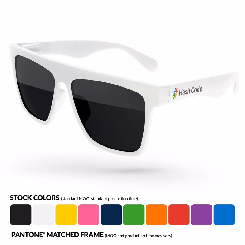 Laser Promotional Sunglasses w/ Full-color Temple Imprint