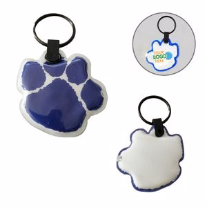 PVC Paw Print Keychain