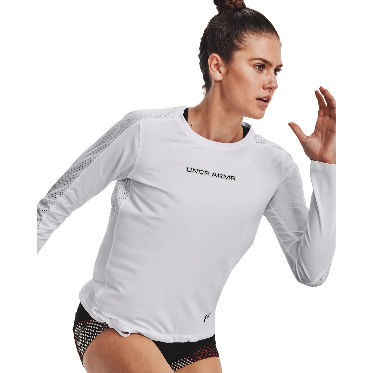 Women's UA Pieced Mesh Long Sleeve, custom athletic wear with logo imprint 1