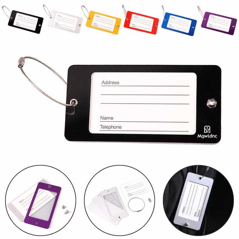 Metal Luggage Tag- Aluminum Alloy Double Layer Card Holder