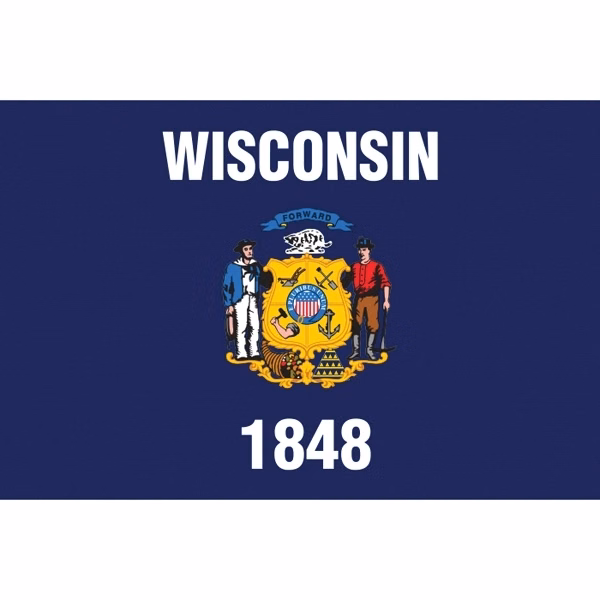 Wisconsin Official Stick Flag