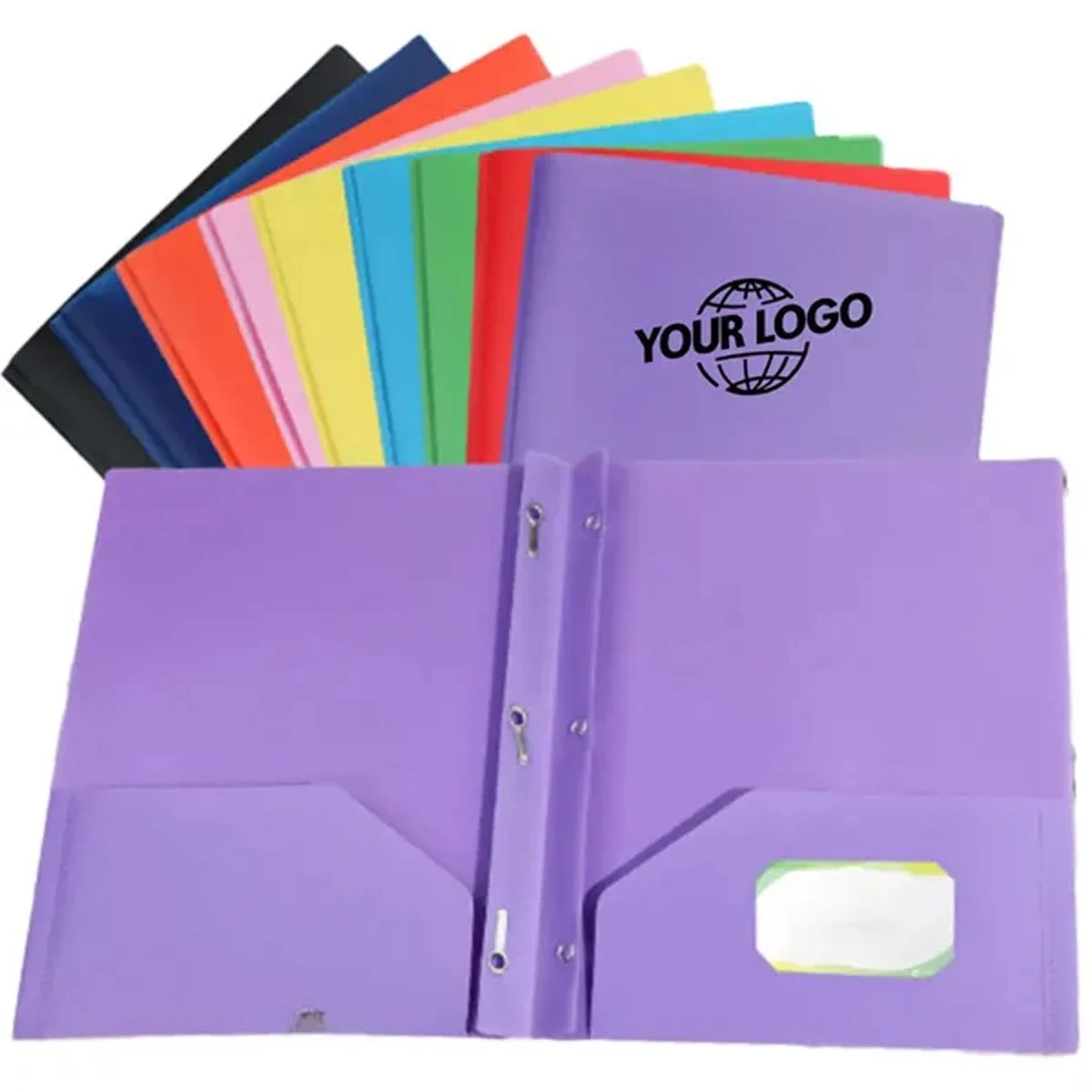Plastic Letter Size Folders with 2 Pockets and 3 Prongs 1