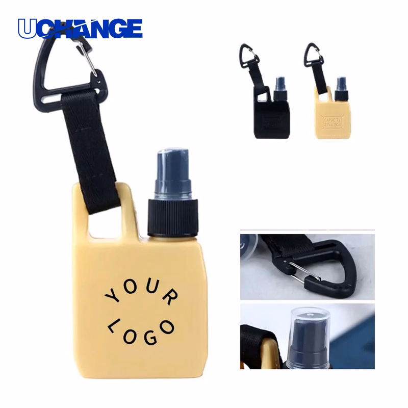 Plastic Spray Bottle Dispenser with Carabiner Clip for Travel