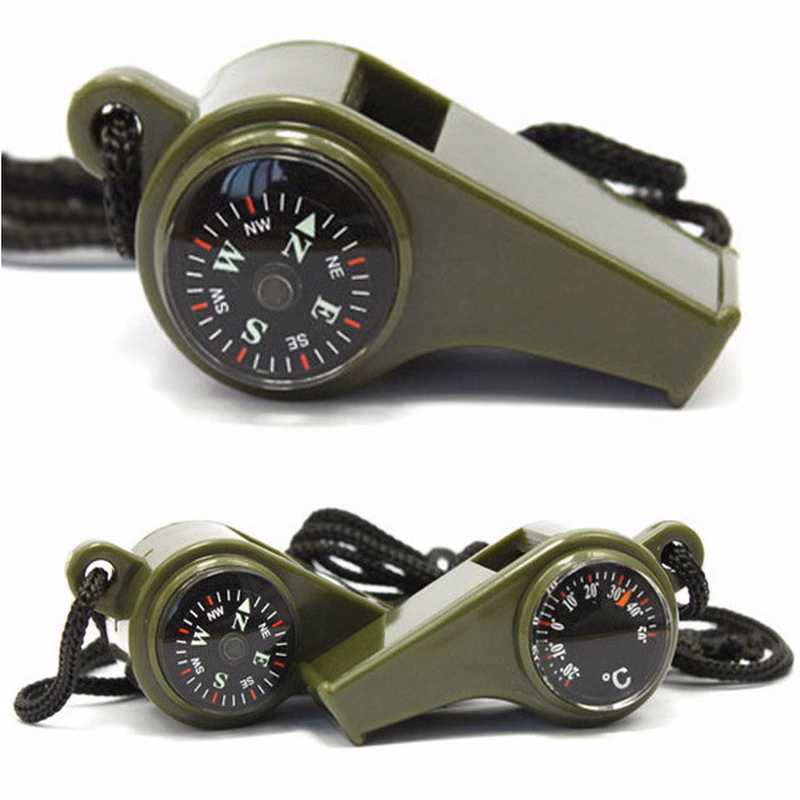 3 in 1 Survive Compass Thermometer Whistle