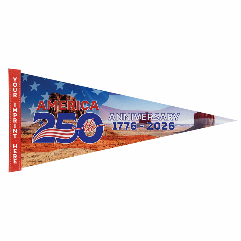 8" x 18" Full Color Felt Pennant, 250th Anniversary