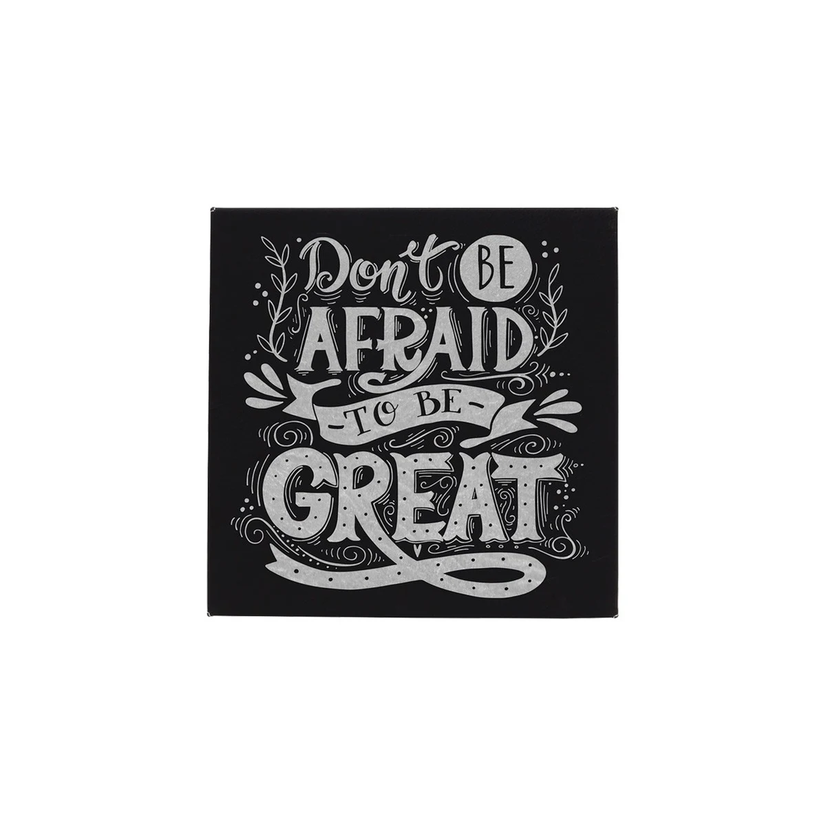 10" x 10" Black/Silver Leatherette Wall Decor 1