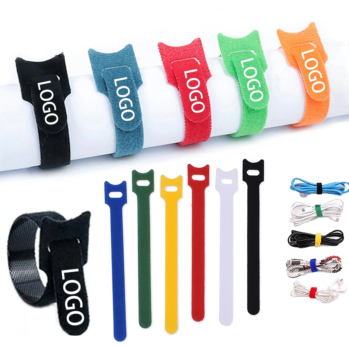 MOQ 100pcs 0.5" x 6" T-TYPE Hook and Loop Fastener 1