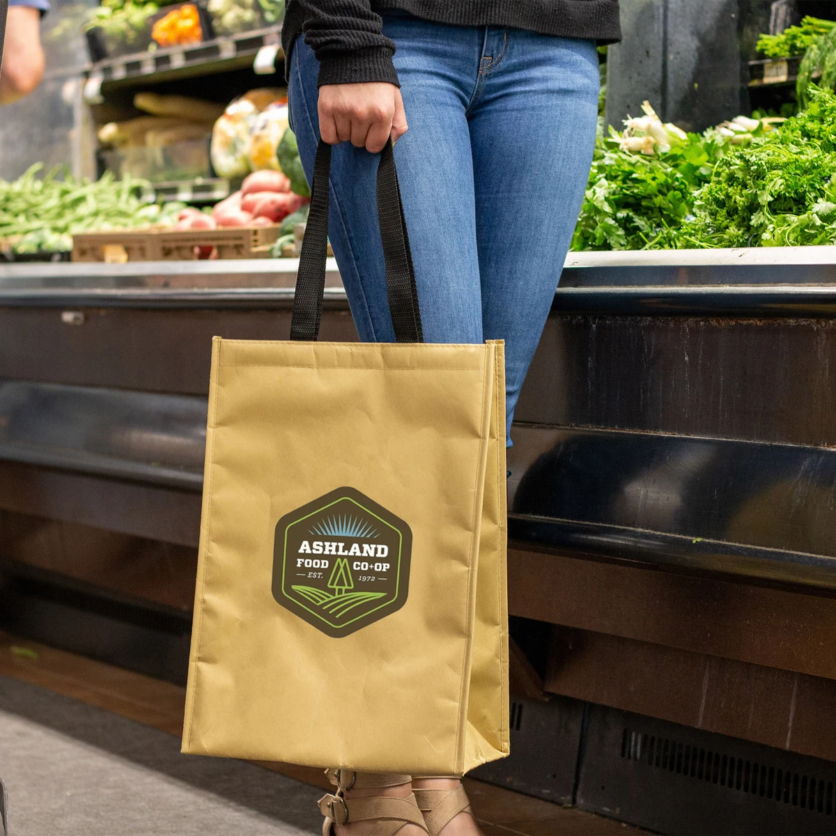 Kraft Insulated Hook & Loop Grocery Tote Bag 1