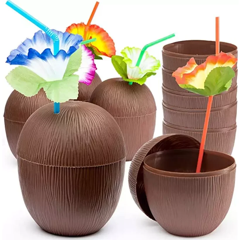 Coconut Cups With Straws 1