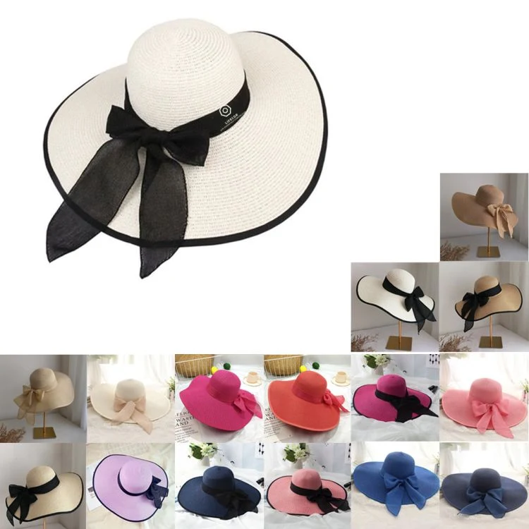 Womens Wide Brim Sun Straw Hat 1