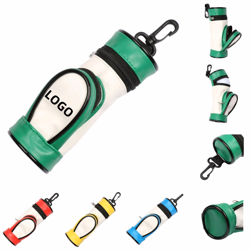 PU Golf Ball & Tee Pouch With Hook