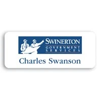 Laminated Personalized Name Badge (1" x 2.5") Rectangle 1