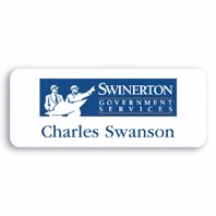 Laminated Personalized Name Badge (1" x 2.5") Rectangle