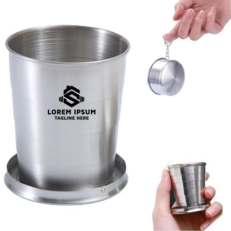 8Oz Stailess Steel Collapsible Cup 1