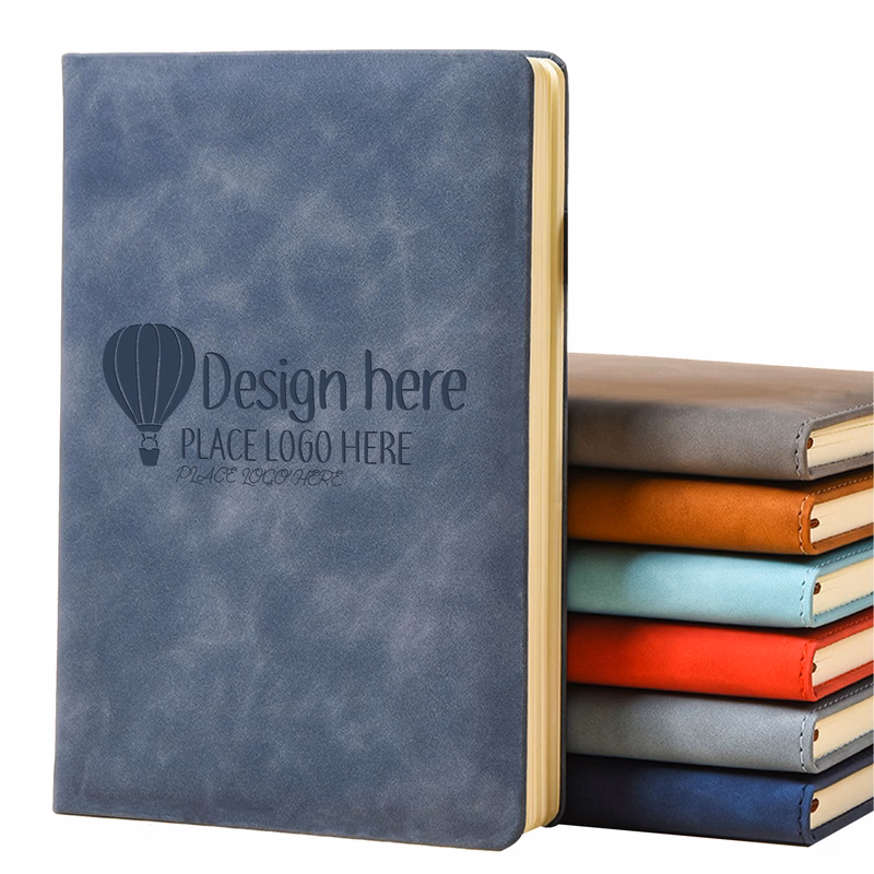PU Leather A5 Office Notebook, 100 Pages with Bookmark