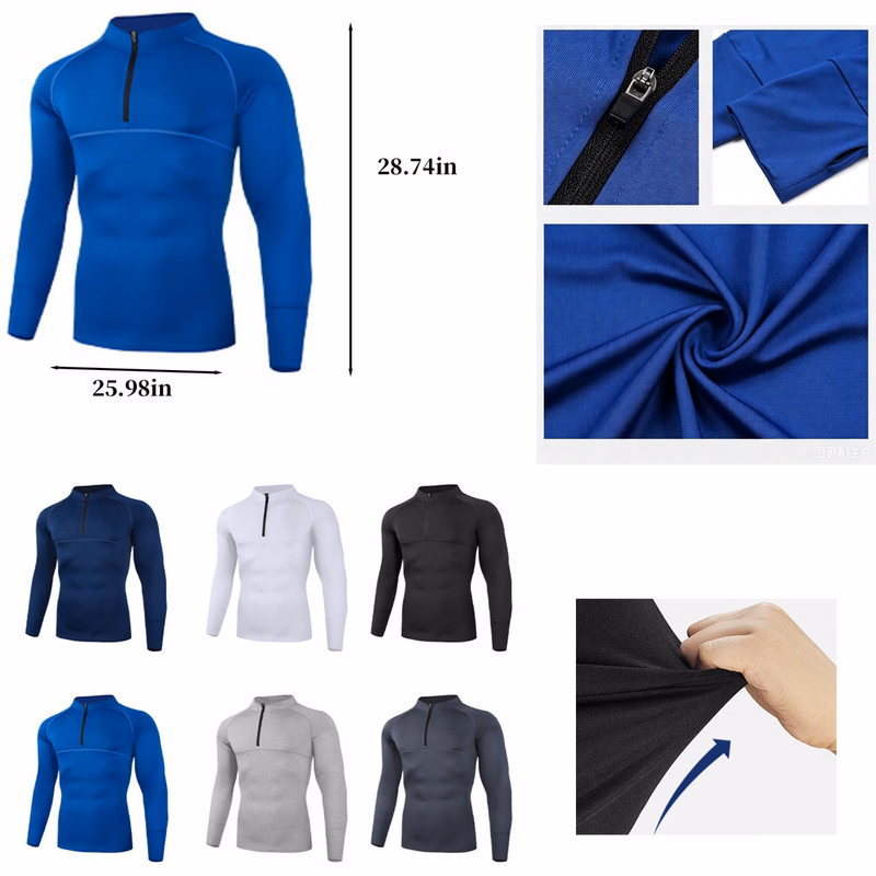 Half-Zip Stand Collar Sports Fitness Top