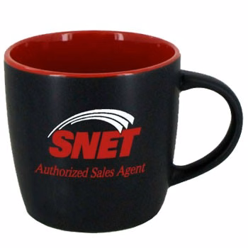 12 oz. Black Out/Red In Effect Mug