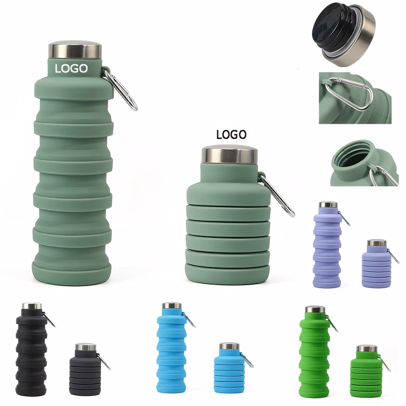 17 oz Silicone Water Bottle