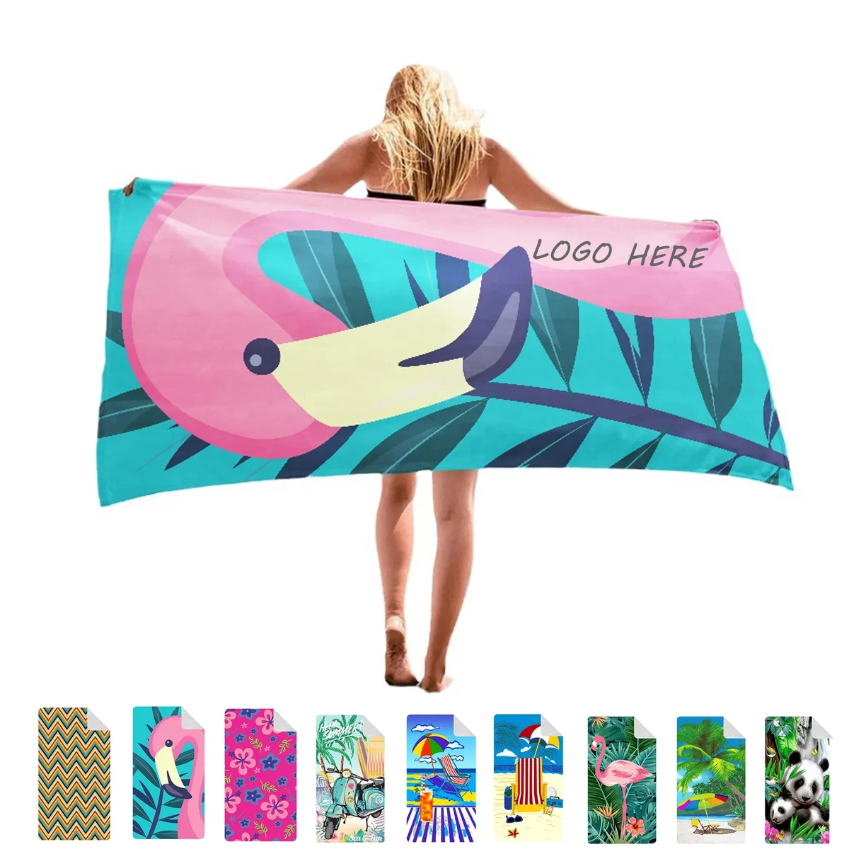 Sublimated Microfiber Beach Towel 1