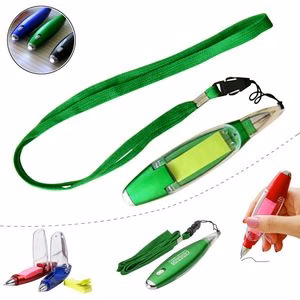 Multi Functional Pen With Memo Pad And Flashlight