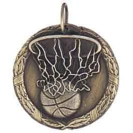 Basketball XR100 Series Medal, 1 1/4" 1