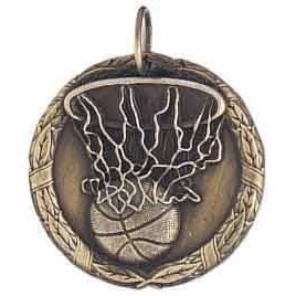 Basketball XR100 Series Medal, 1 1/4"