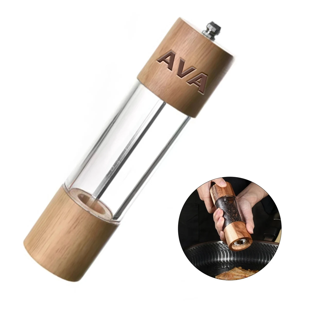 Acrylic Manual Grinder Pepper Mill 1
