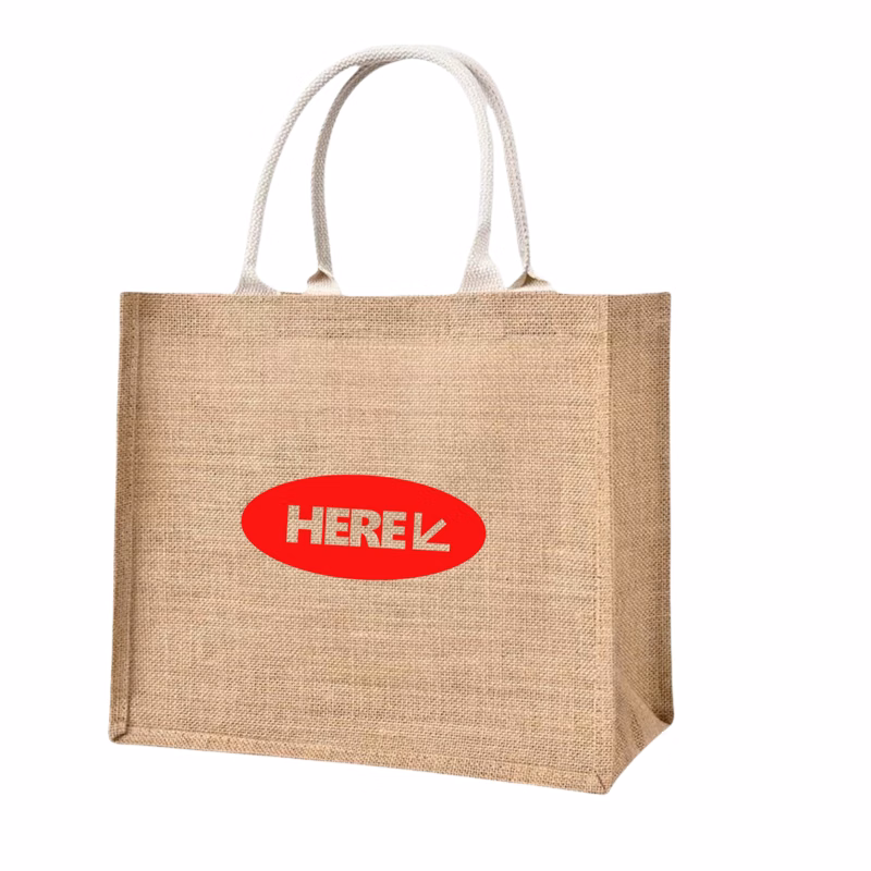 Eco Friendly Reusable Yellow Burlap Bags