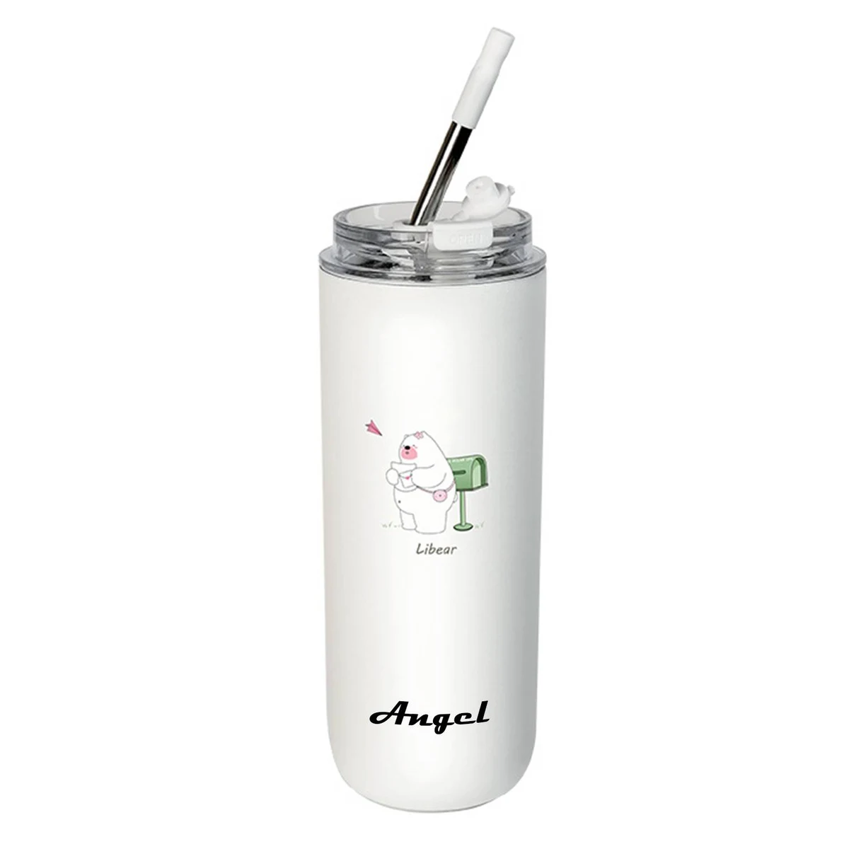 17Oz Insulated Travel Tumbler With Straw And Lids 1