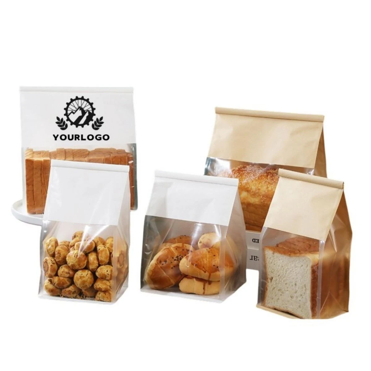 10-Inch Paper Packaging Bag w/Clear Window & Tin Tie Closure 1