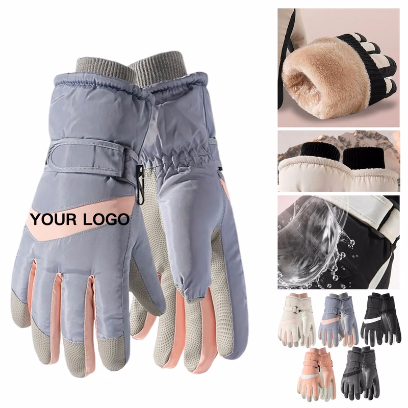 Warm Waterproof Ski Gloves With Secure Grip