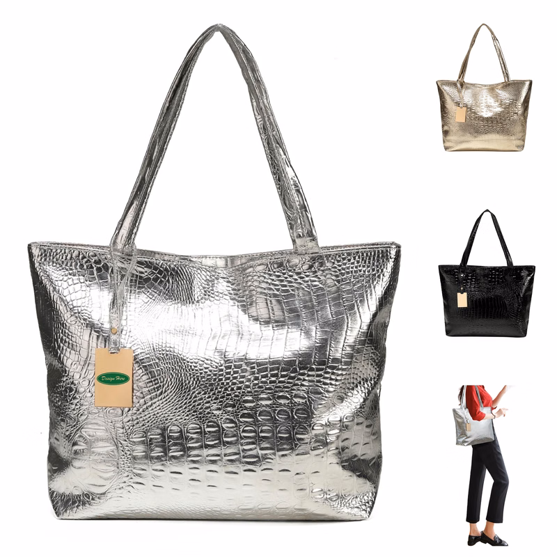 Crocodile-Pattern PU Tote ?C Elegant & Durable