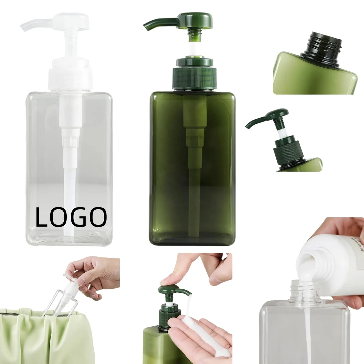 Portable Transparent Dispenser Bottle 1