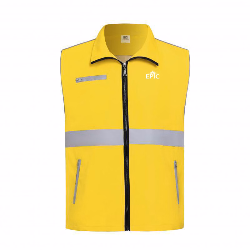 High Visibility Reflective Vest with Three Pockets