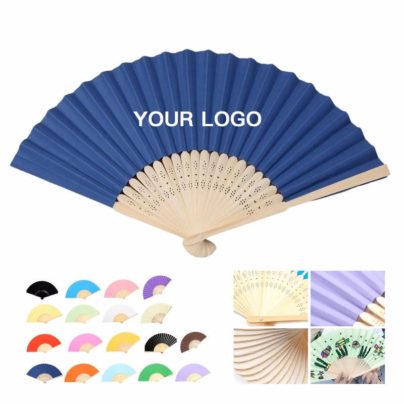 Custom Printed Bamboo Paper Folding Fan