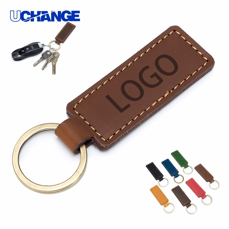 Laserable PU Leather Key Tag