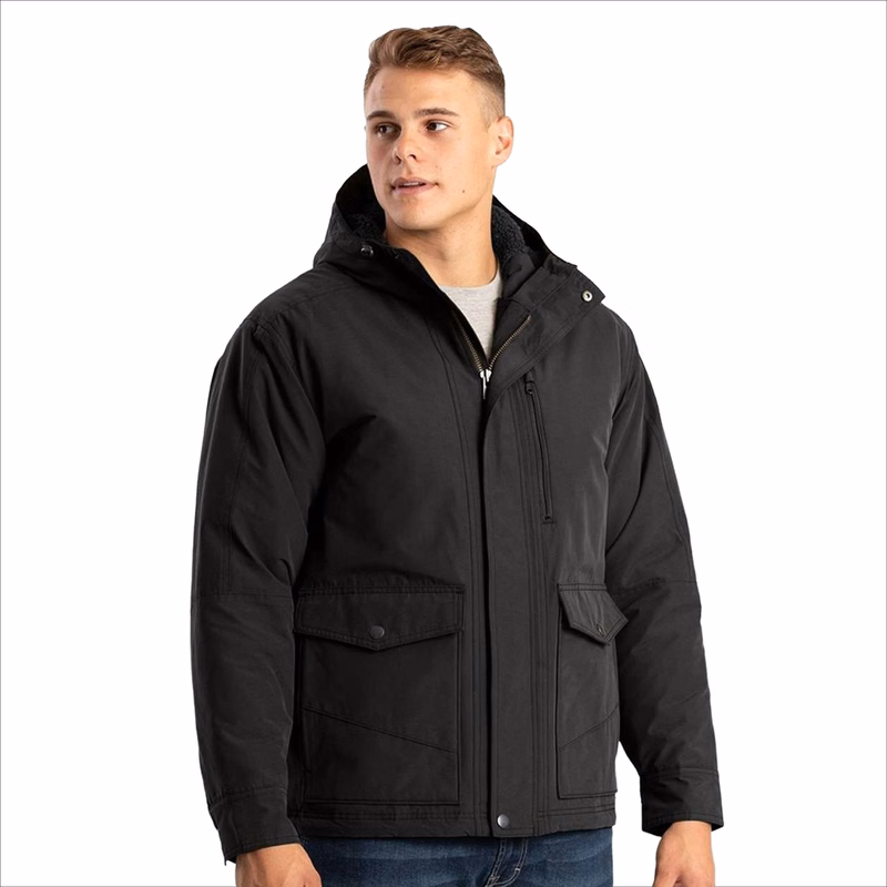 BERNE® Men's Highland Quilt-Lined Micro-Duck Hooded Jacket