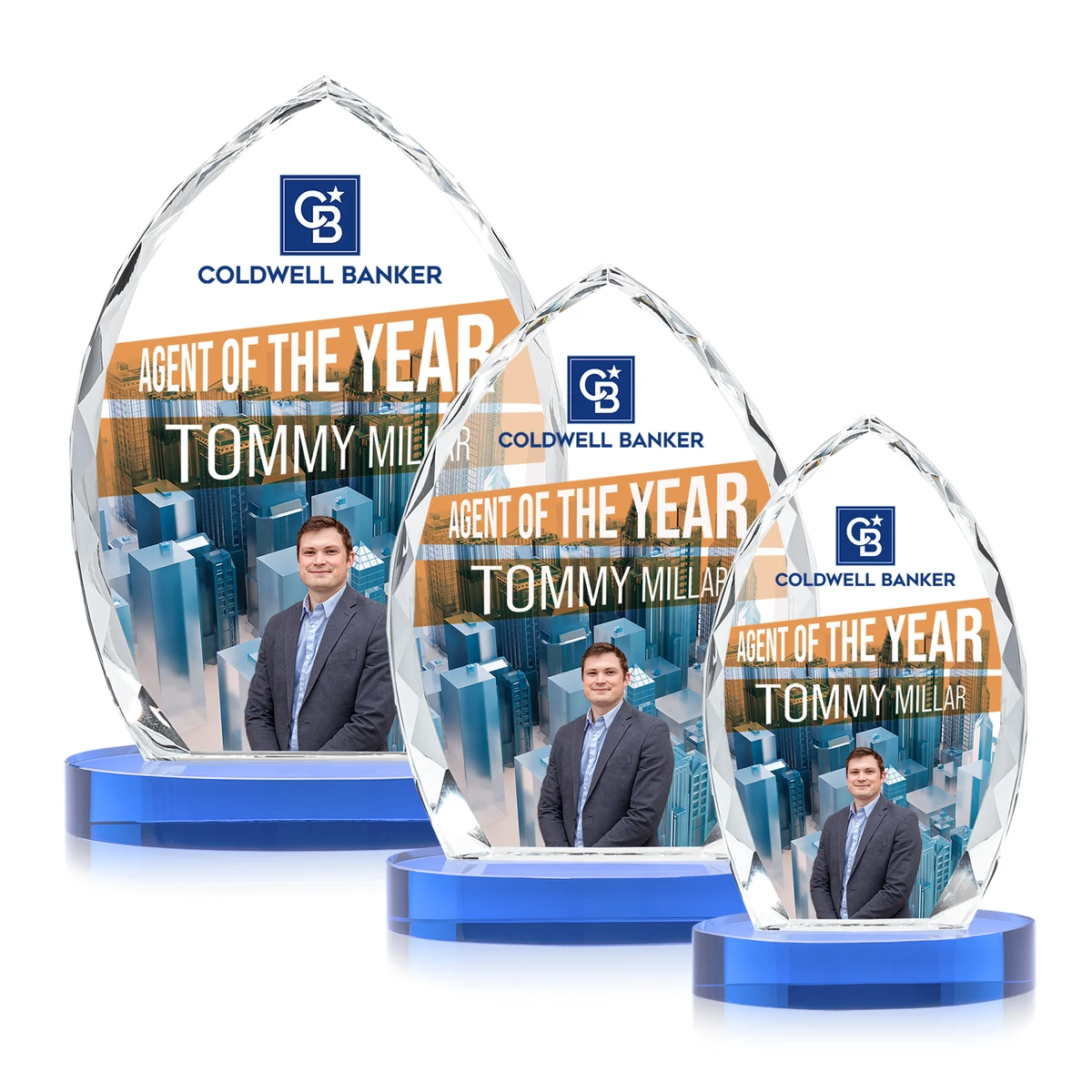 Wilton VividPrint™ Award on Alberton Base - Sky Blue 1