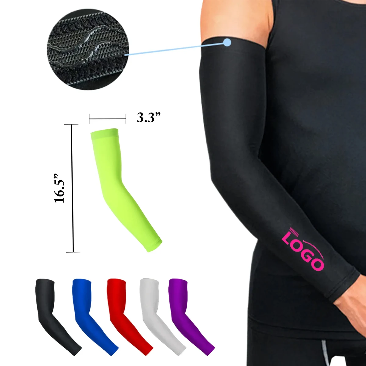 MOQ50 Basketball Outdoor Sports Elbow Arm Sleeve Fitness 1
