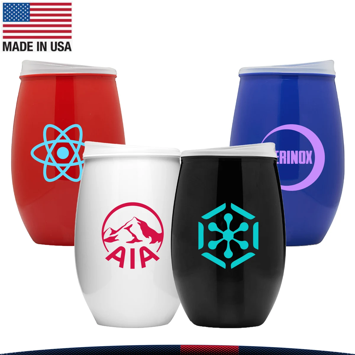 16 OZ. Tumbler Stemless Wine Glass With Lid 1