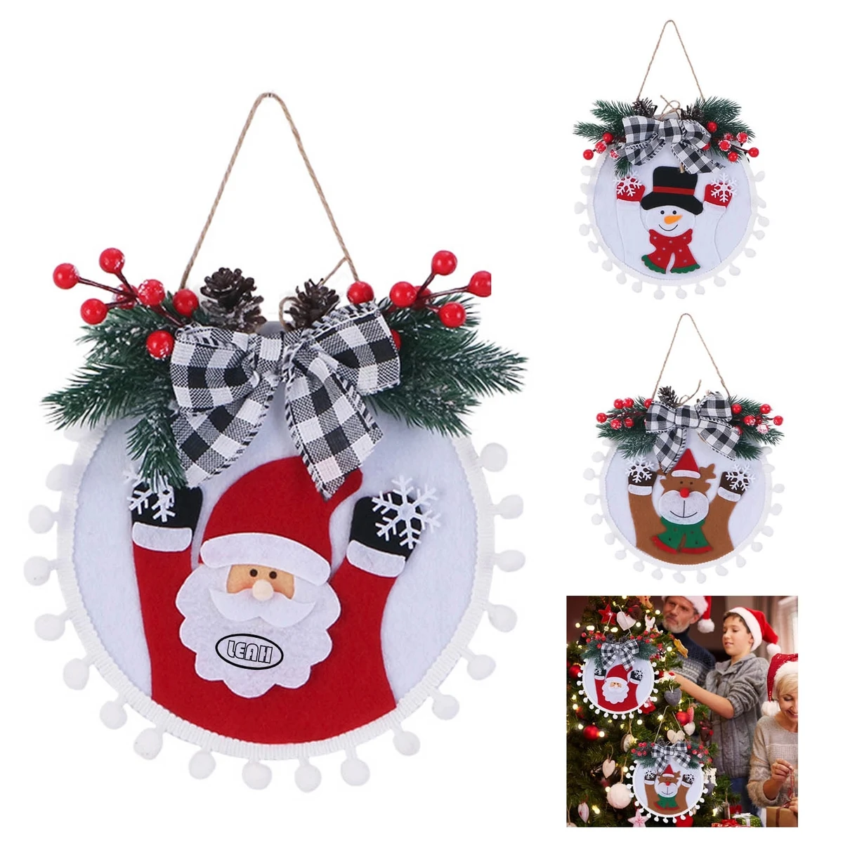 Small Merry Christmas Wreaths For Front Door 1