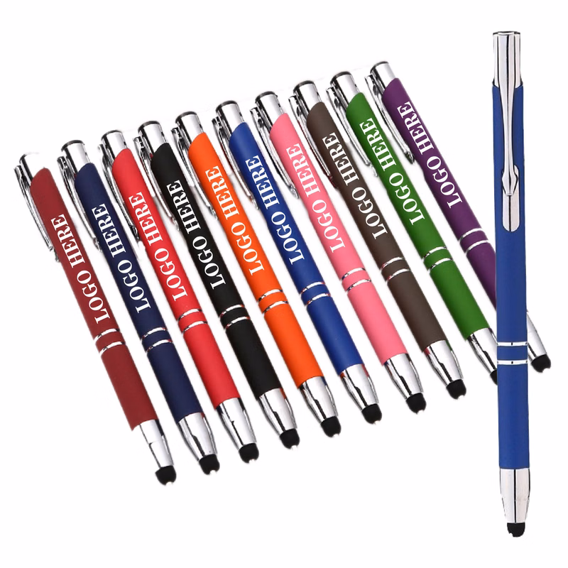 2-In-1 Metal Ballpoint Pens With Stylus