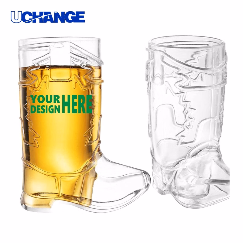 Custom Cowboy Boot Cocktail Shot Glass Container (1oz)